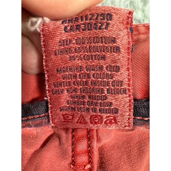 True Religion Mens 32 Geno Officer Chino Jeans Calamity Faded Red Retro 90s Y2K - Picture 5 of 14